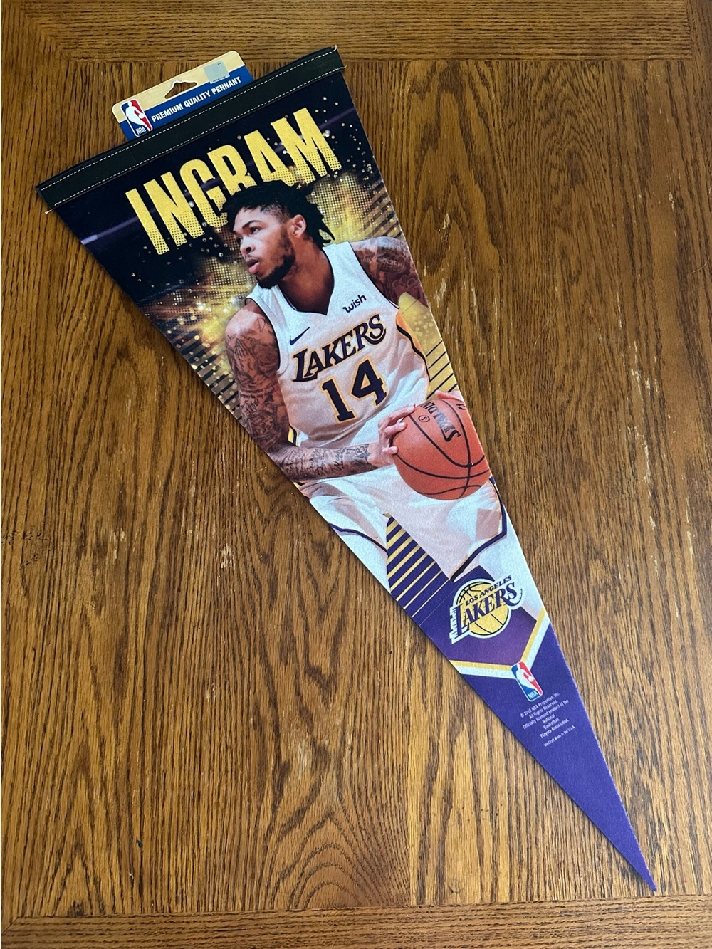 WinCraft Brandon Ingram LA Lakers Premium Felt Pennant 12x30 - New Old Stock